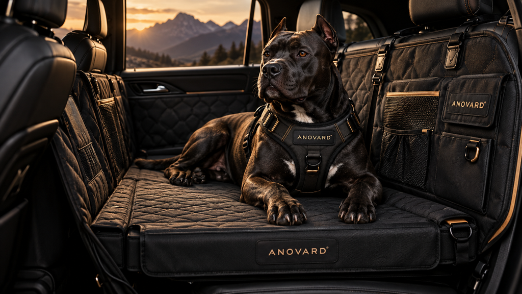 ANOVARD Premium Hard-Bottom Dog Car Seat Extender & Travel Hammock