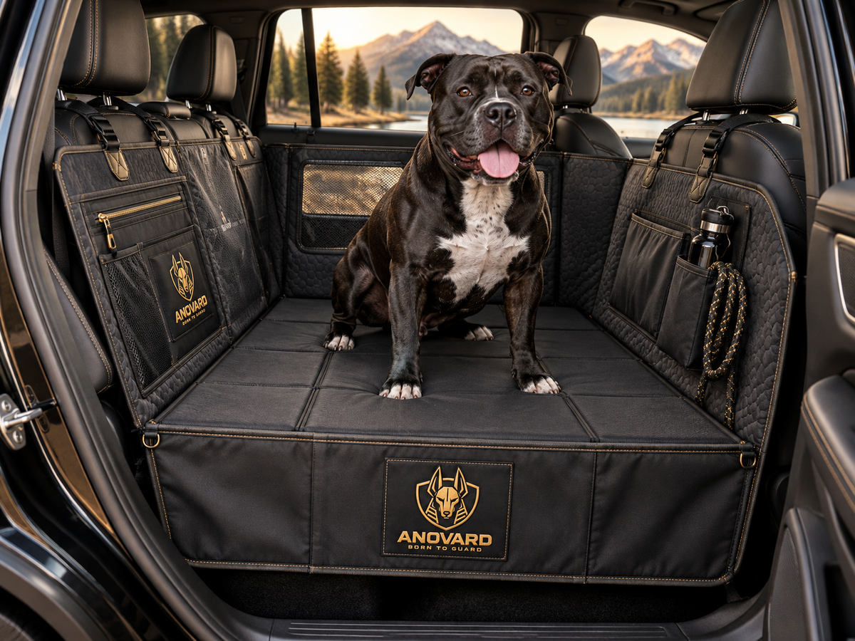 ANOVARD Premium Hard-Bottom Dog Car Seat Extender & Travel Hammock