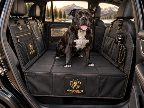 ANOVARD Premium Hard-Bottom Dog Car Seat Extender & Travel Hammock